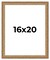 16x20 Museum-Quality Picture Frame with UV-Resistant Acrylic & Acid-Free Backing, Available in 4 Finishes - Gold, Silver, Bronze, and Black